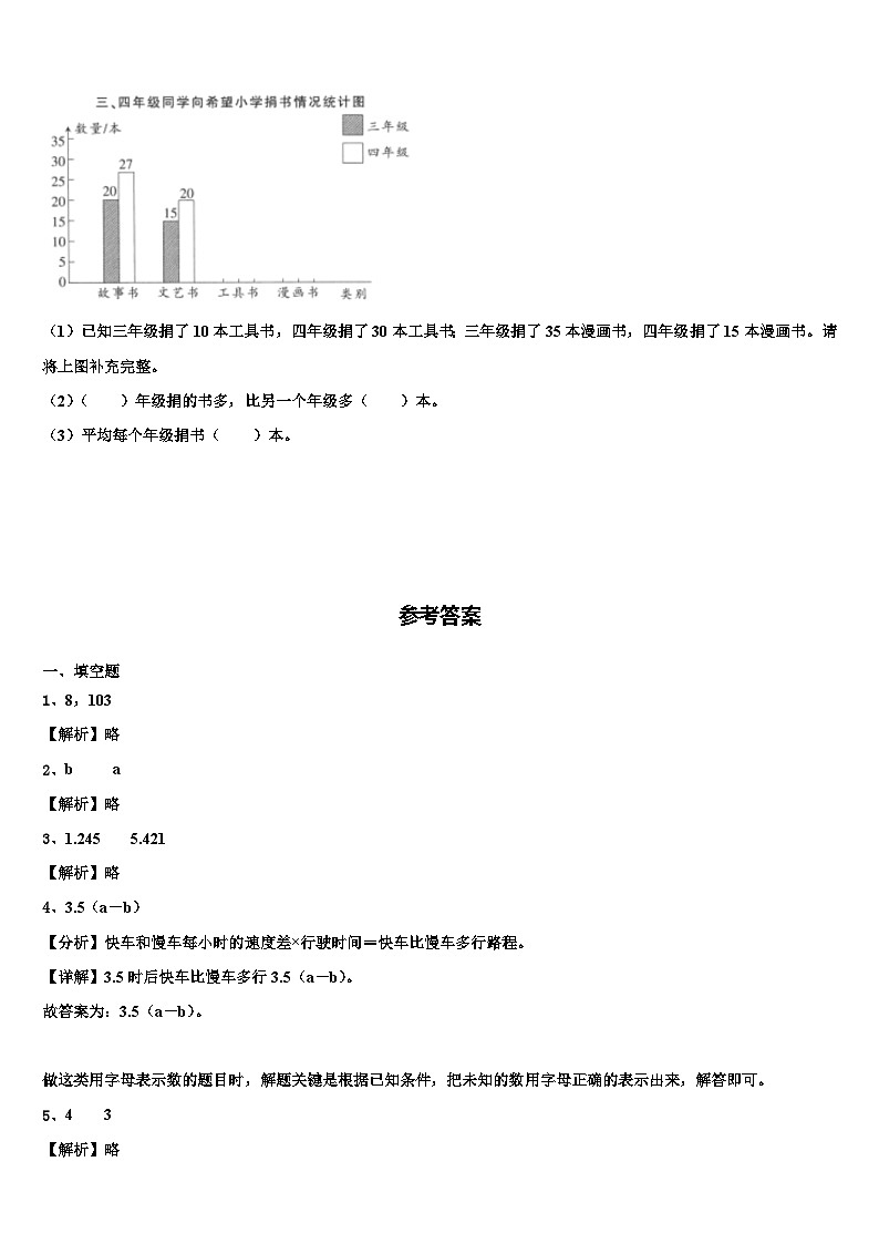 河南省开封市杞县乡镇考区2023年四年级数学第二学期期末经典模拟试题含解析第3页