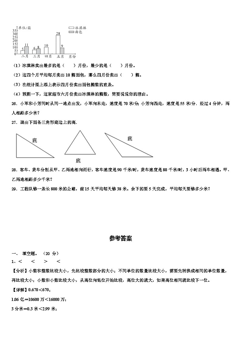 福建省莆田市2023年数学四下期末达标检测试题含解析03