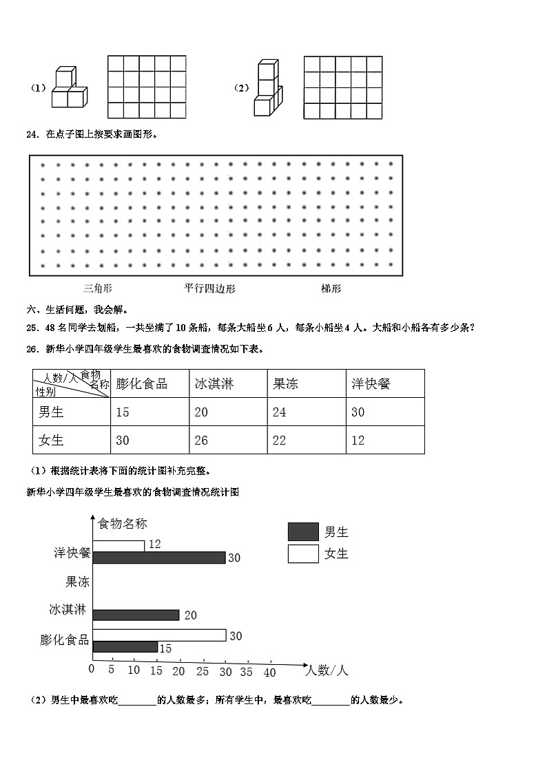 陕西省渭南市华州区2023年数学四年级第二学期期末检测模拟试题含解析第3页