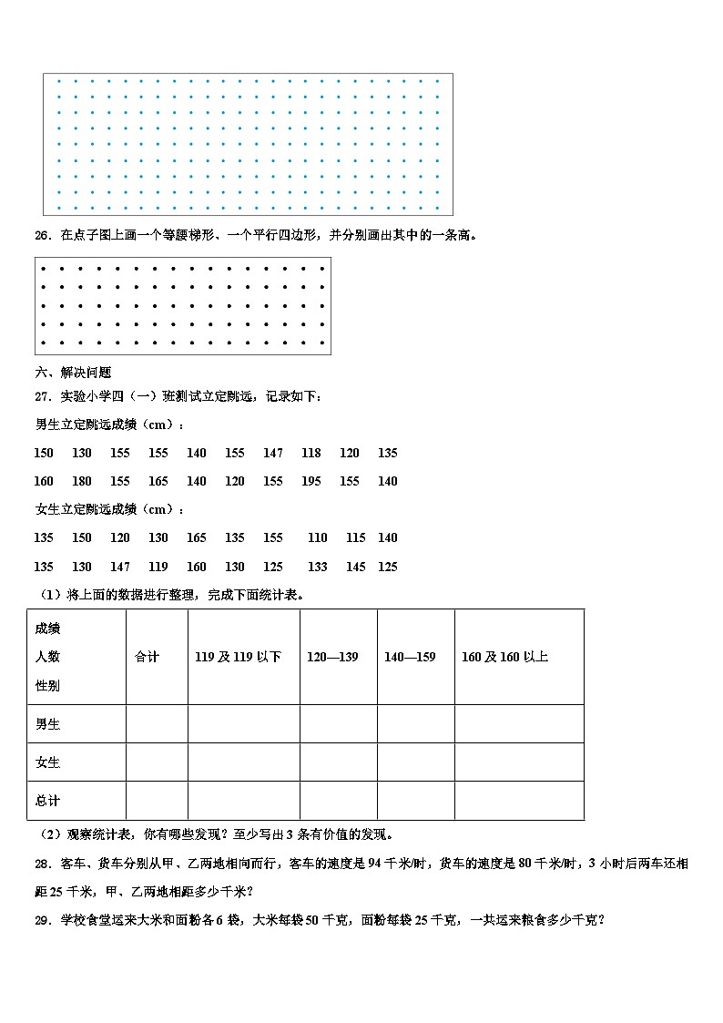 高阳县2023年数学四下期末检测模拟试题含解析03
