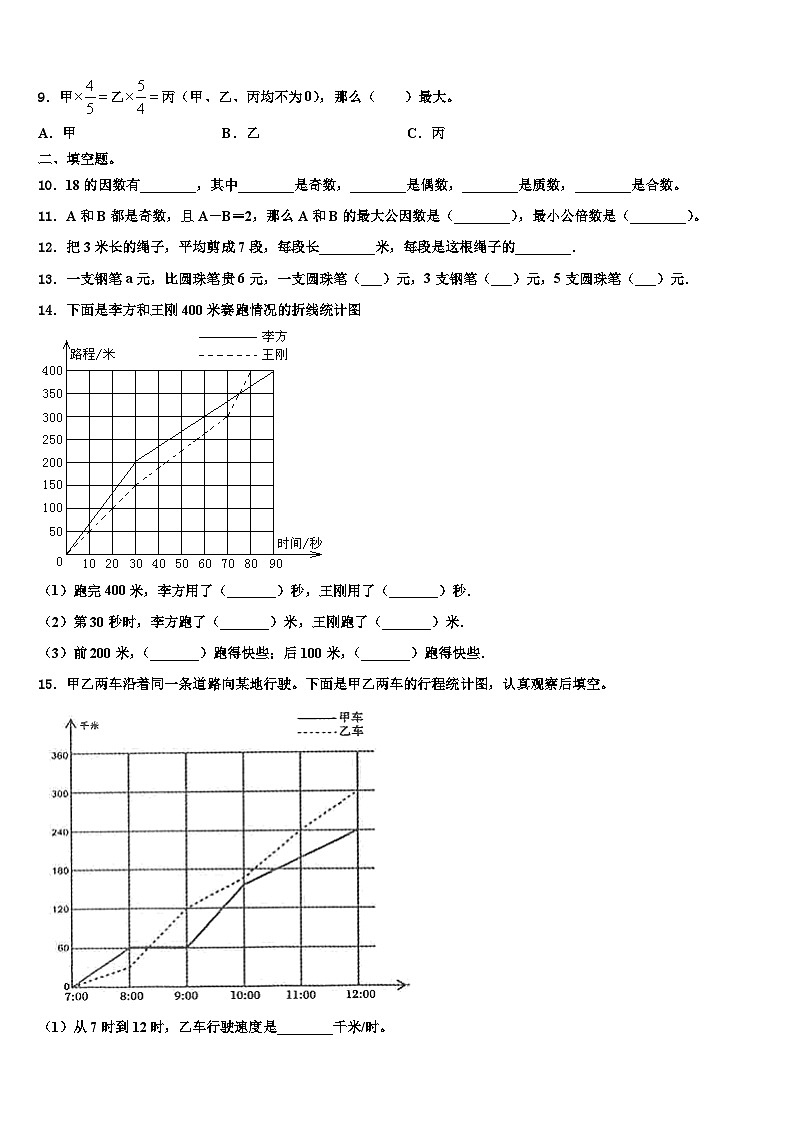 2022-2023学年西安市户县数学六下期末学业质量监测试题含解析第2页