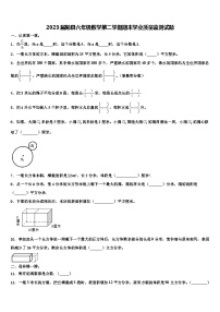 2023屆勉縣六年級數(shù)學(xué)第二學(xué)期期末學(xué)業(yè)質(zhì)量監(jiān)測試題含解析
