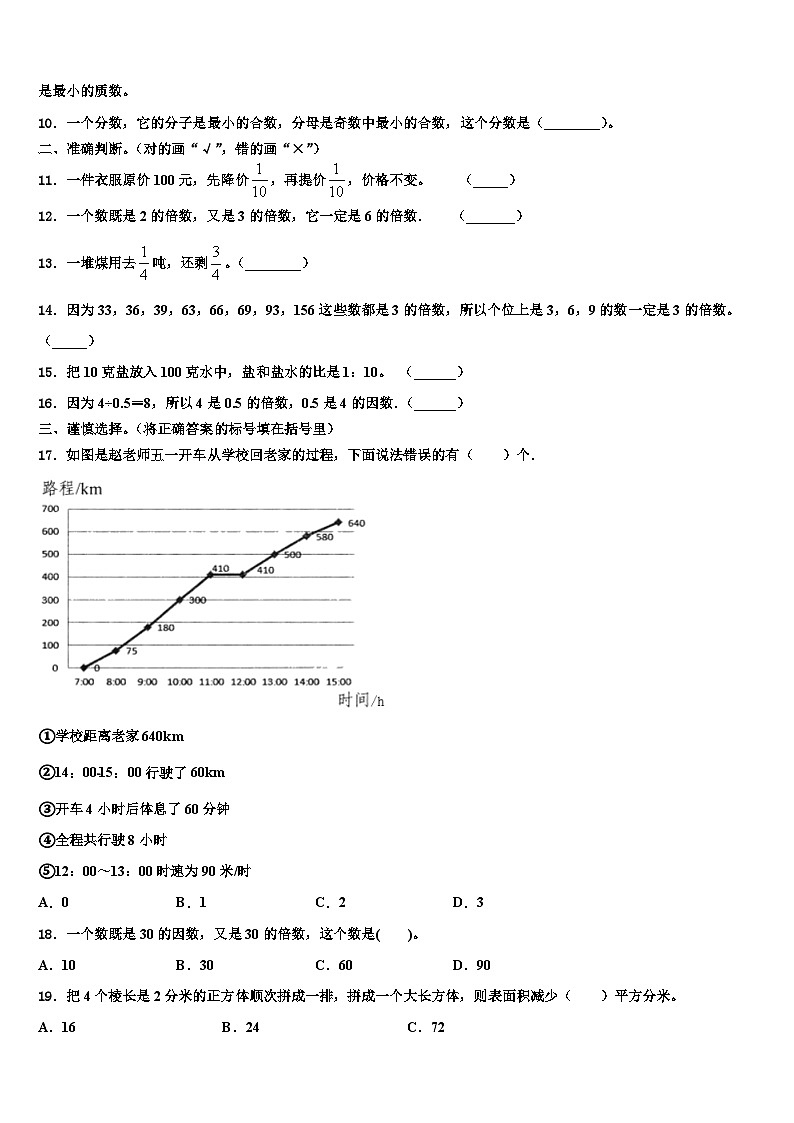 2023届成都市郫都区六年级数学第二学期期末统考试题含解析第2页