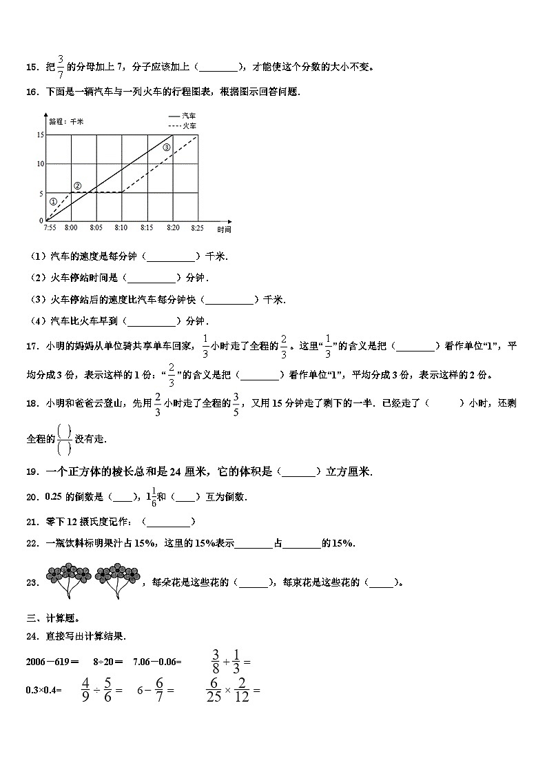 2023年汕尾市六年级数学第二学期期末达标检测试题含解析第2页