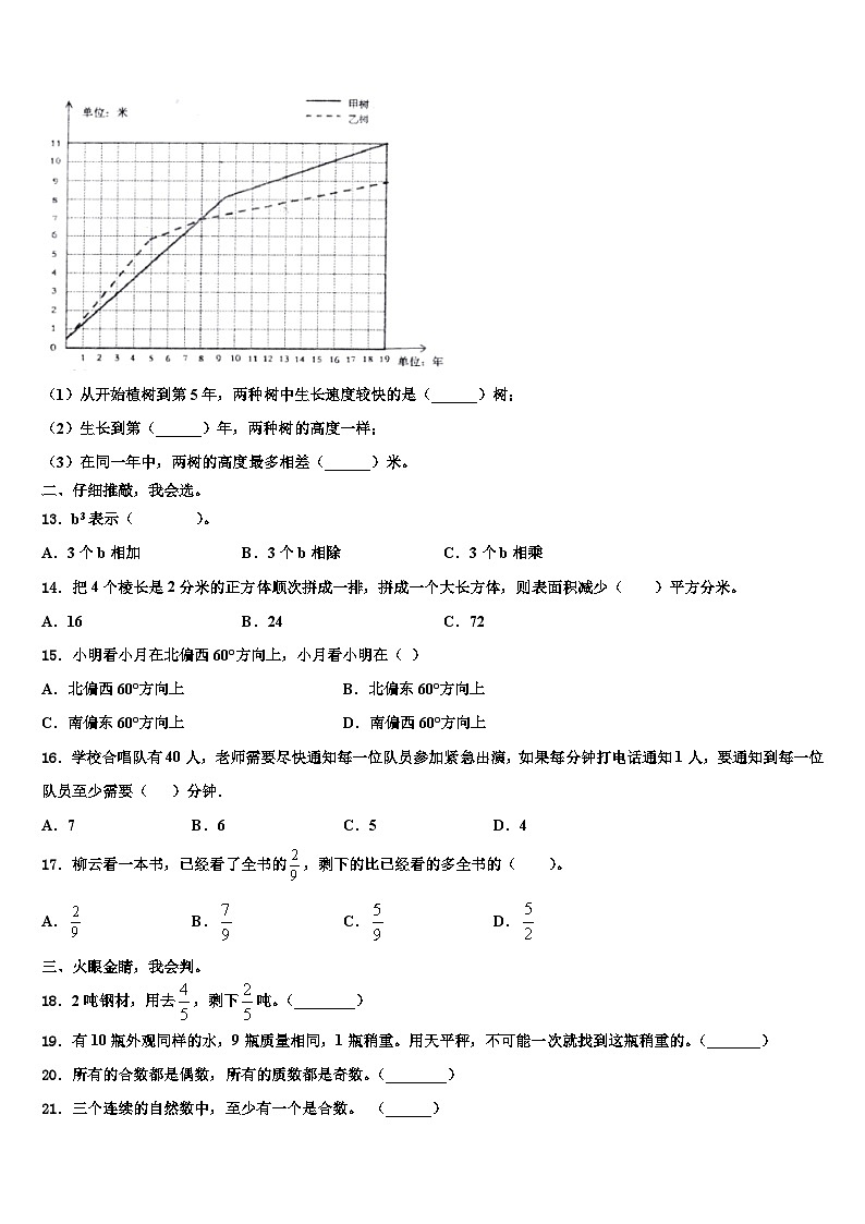 2023年河北省沧州市新华区数学六年级第二学期期末考试模拟试题含解析第2页