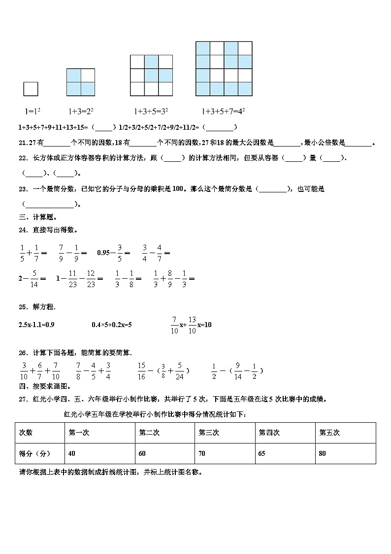 2023年福建省福州市晋安区六年级数学第二学期期末学业质量监测模拟试题含解析第3页