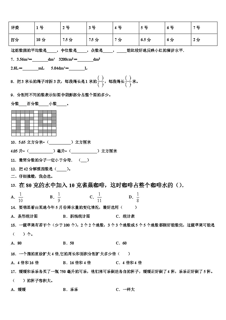 2023年贵州省贵阳市白云区六年级数学第二学期期末联考模拟试题含解析第2页