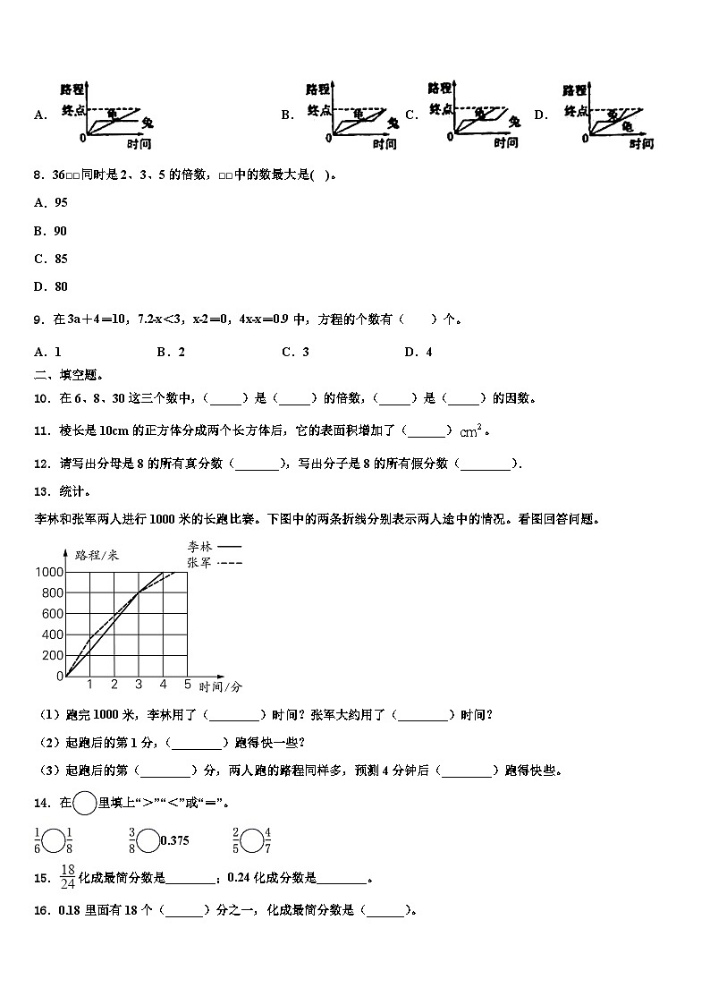 2023年麻阳苗族自治县数学六年级第二学期期末调研试题含解析第2页