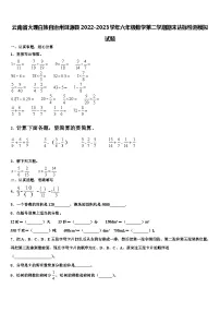 云南省大理白族自治州洱源县2022-2023学年六年级数学第二学期期末达标检测模拟试题含解析