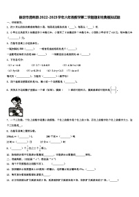 保定市清苑县2022-2023学年六年级数学第二学期期末经典模拟试题含解析