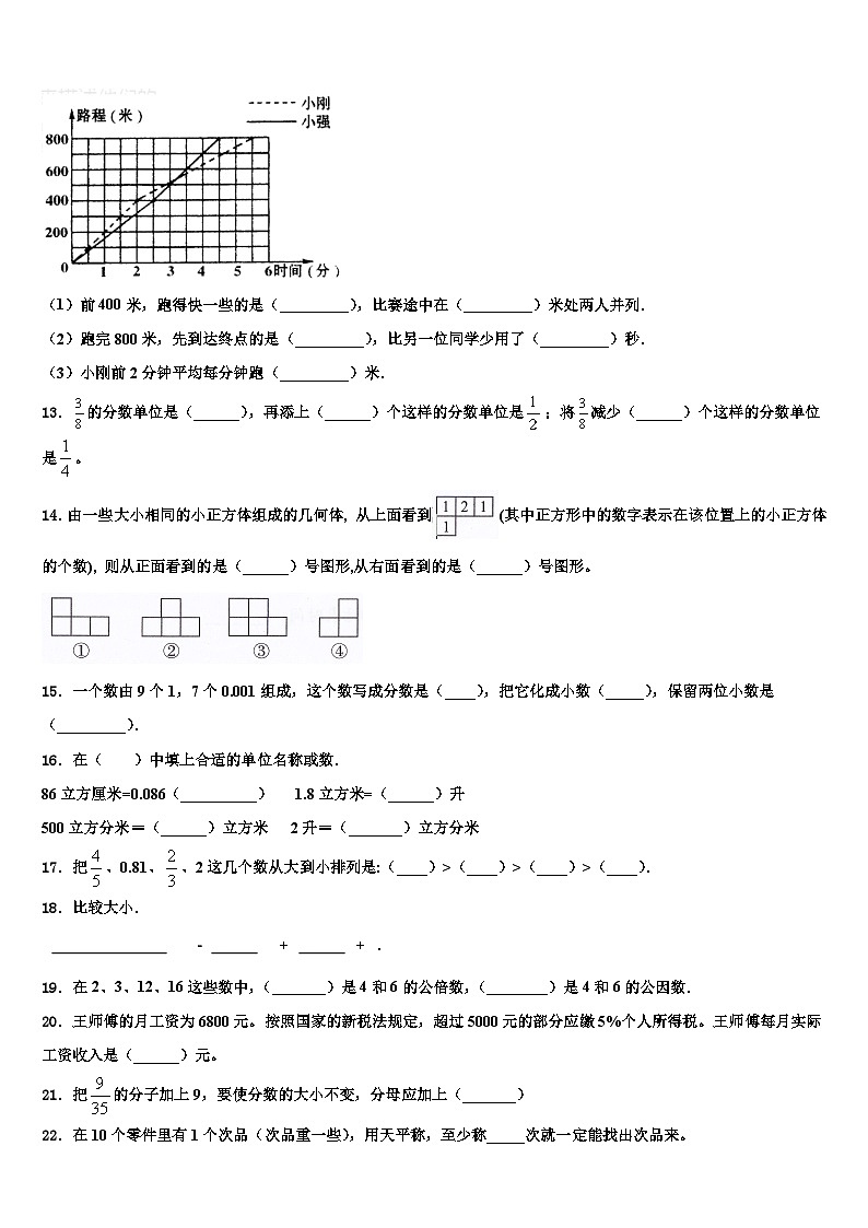 团风县2022-2023学年数学六年级第二学期期末达标检测试题含解析第2页
