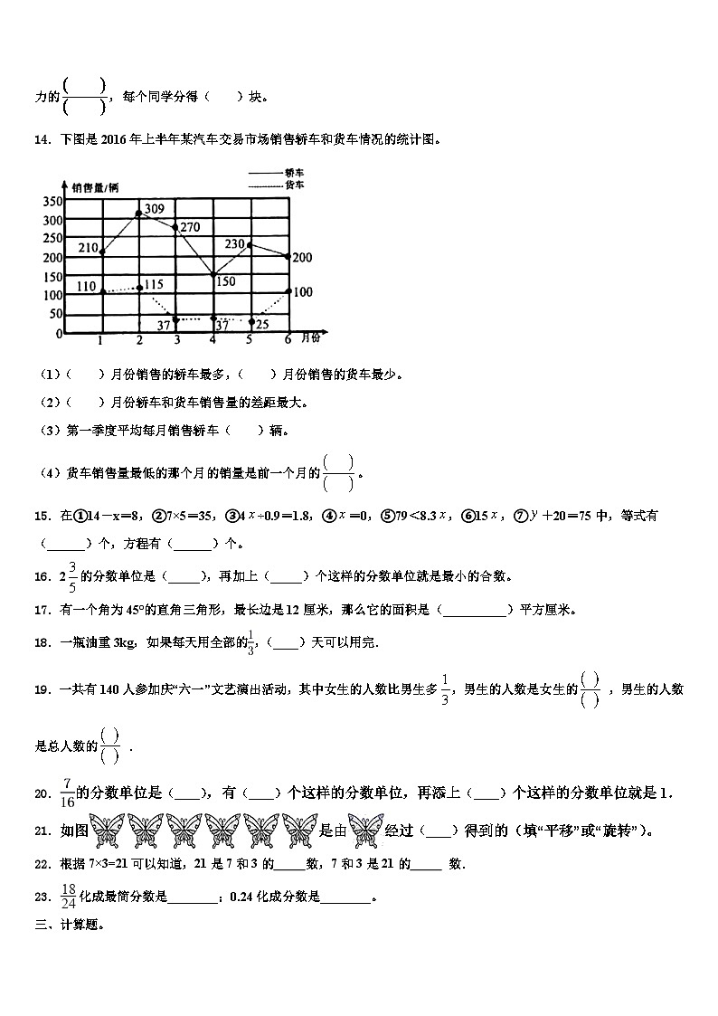 安徽省淮北市2023年数学六下期末统考试题含解析第2页