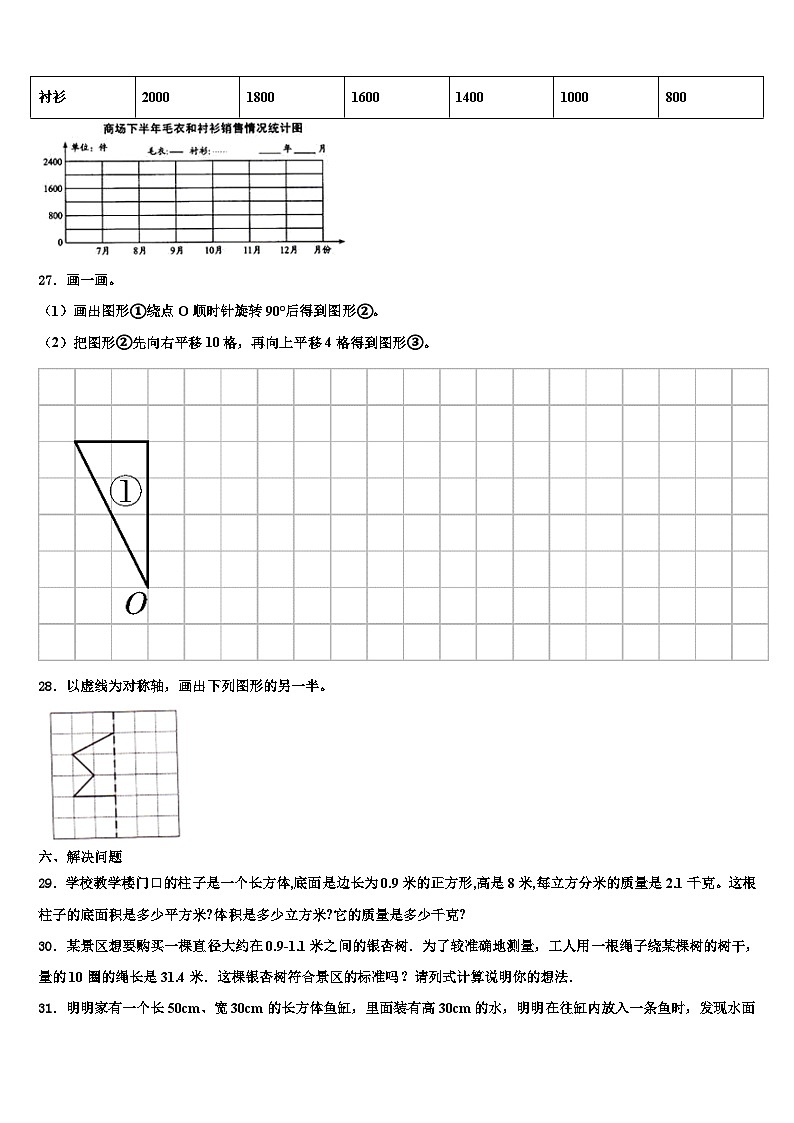 山西省朔州市2022-2023学年六年级数学第二学期期末达标检测模拟试题含解析第3页