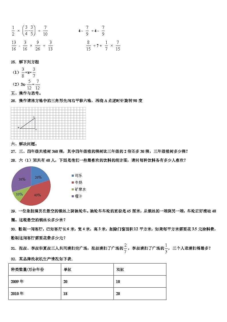 平原县2022-2023学年数学六年级第二学期期末达标检测试题含解析第3页