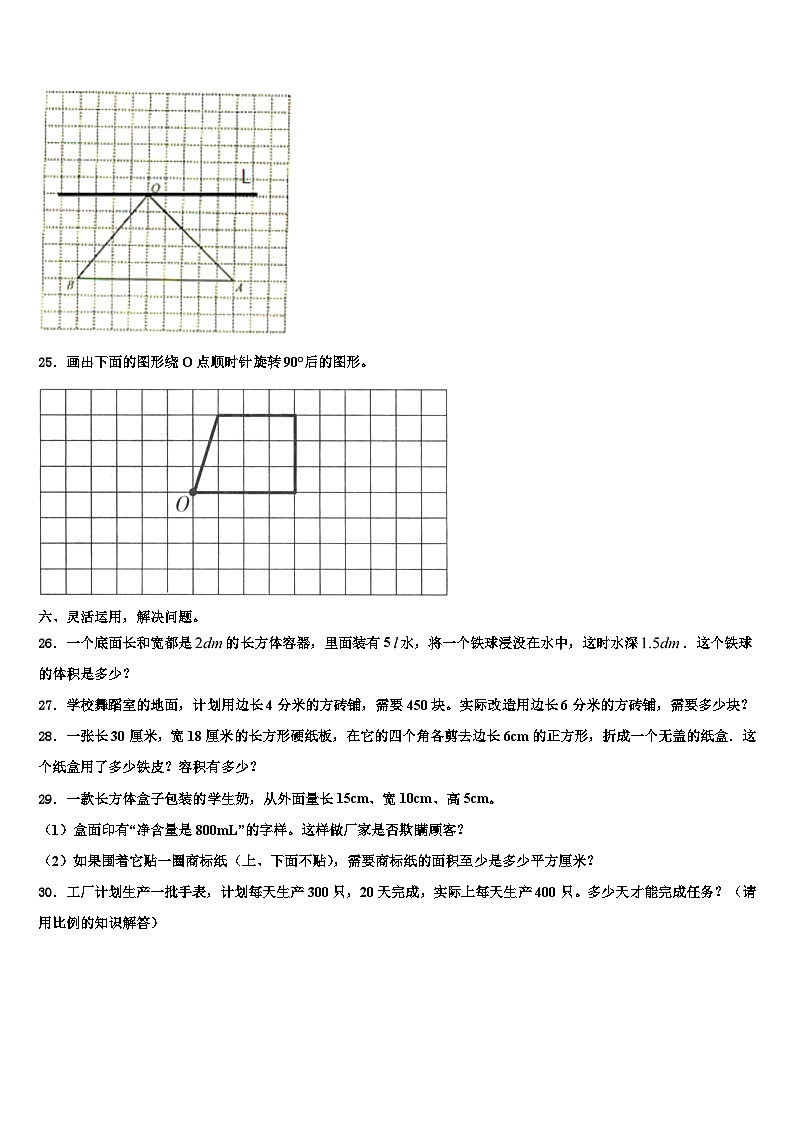广西桂林市七星区将军桥小学2022-2023学年数学六年级第二学期期末达标检测模拟试题含解析第3页