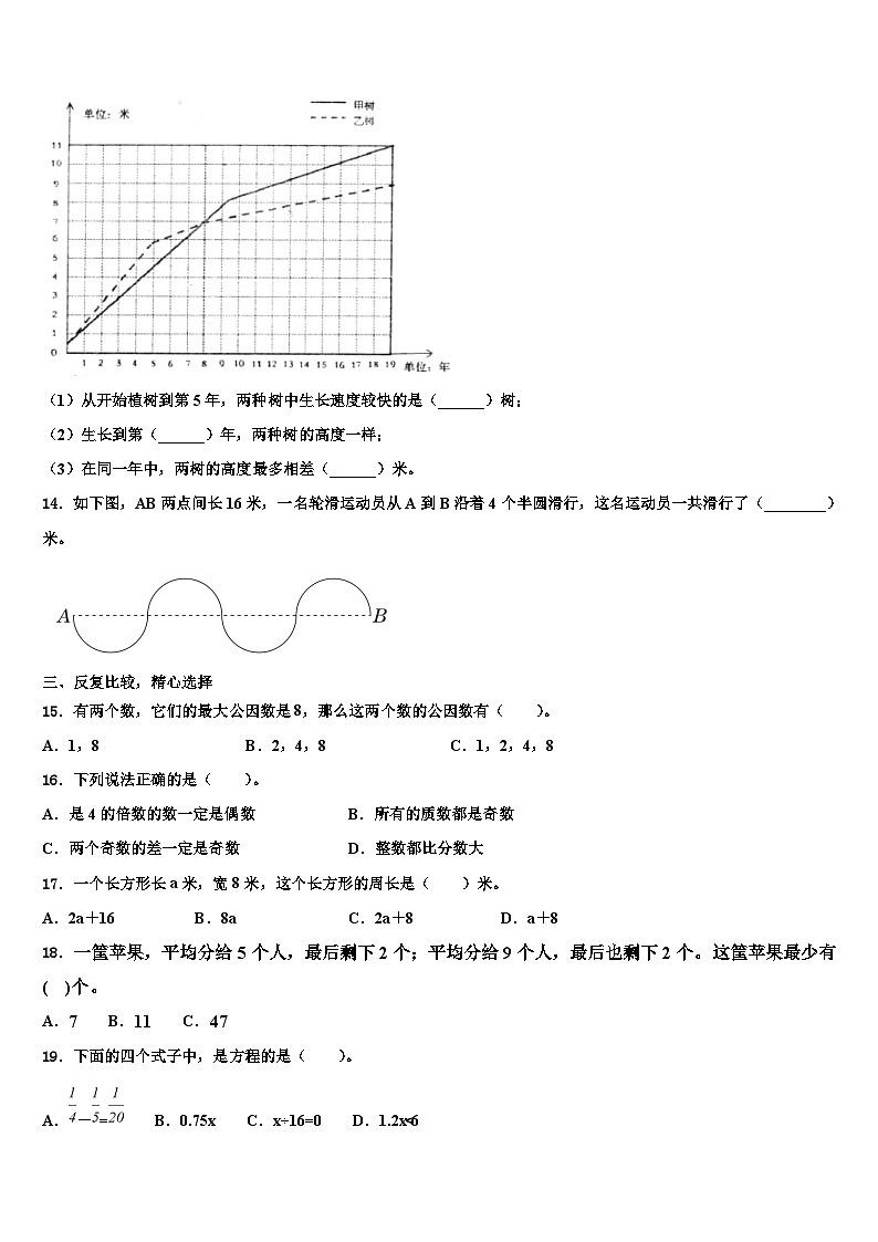 无为县2023年数学六下期末联考模拟试题含解析02