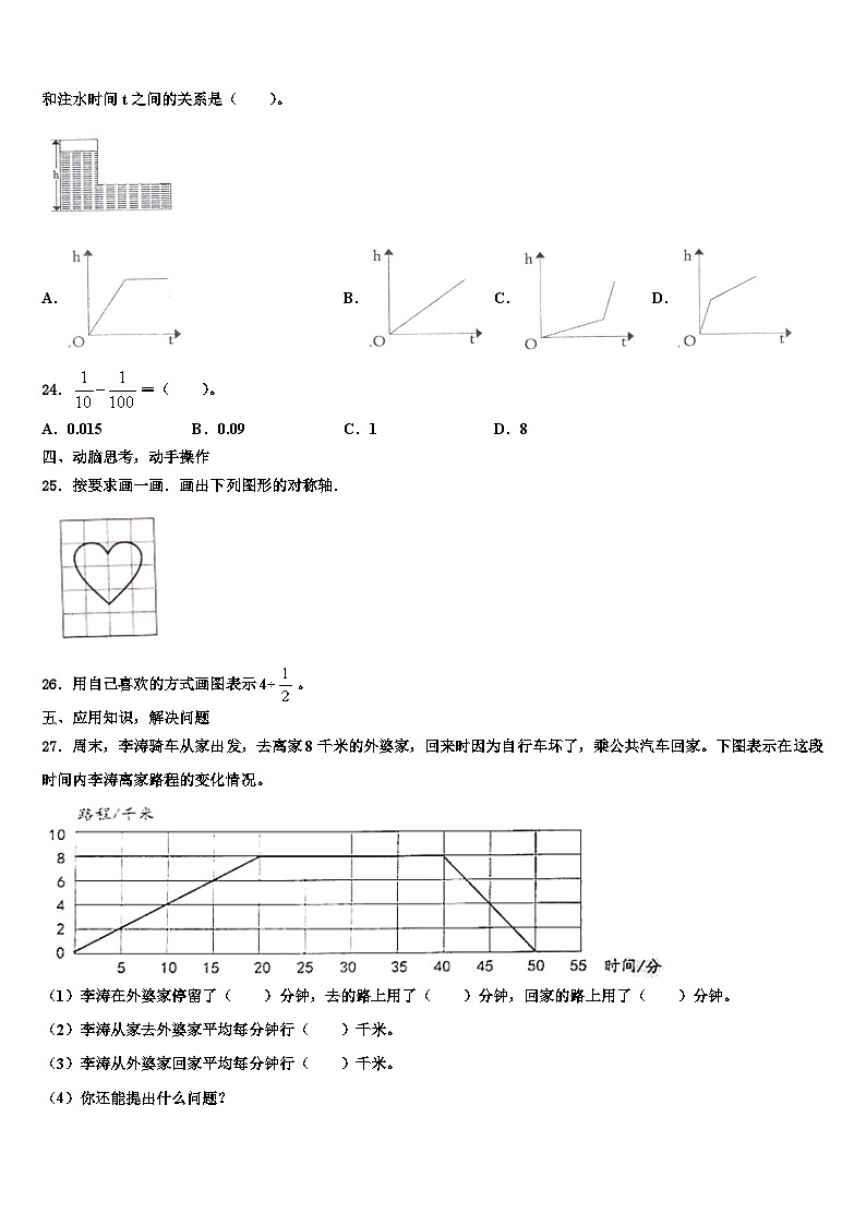 河北省石家庄市行唐县2022-2023学年六年级数学第二学期期末经典模拟试题含解析03