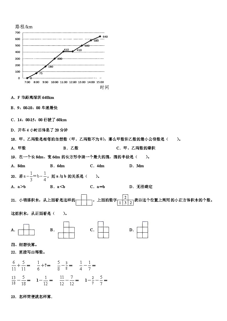 湖北省恩施市巴东县2022-2023学年数学六年级第二学期期末预测试题含解析第2页