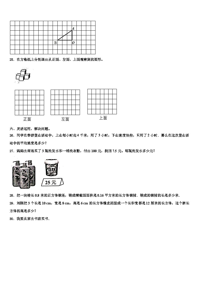 遂溪县2022-2023学年数学六下期末学业水平测试模拟试题含解析第3页