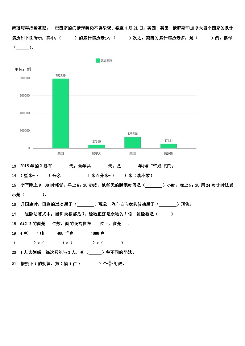 上海市长宁区2023届三年级数学第二学期期末预测试题含解析第2页
