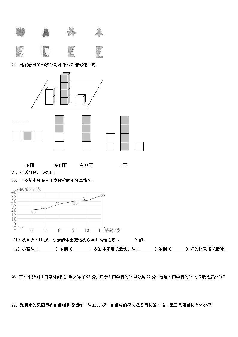 2023年新疆沙湾市数学四下期末调研模拟试题含解析第3页