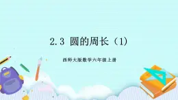 西师大版数学六年级上册2.3 圆的周长（1）　PPT课件