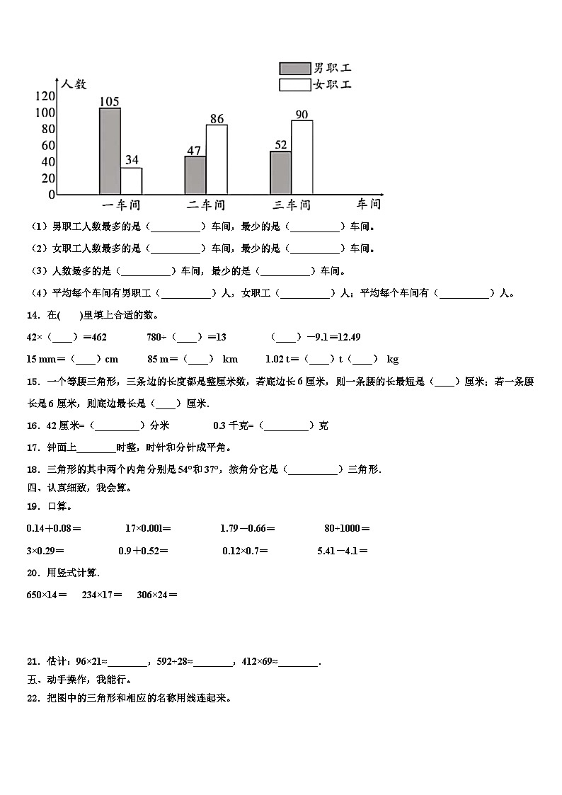 2023年耿马傣族佤族自治县数学四下期末监测试题含解析第2页