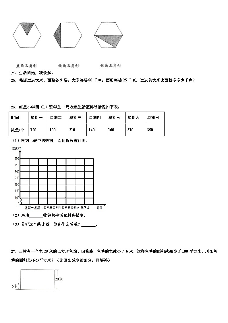2023年黑龙江省同江市六校数学四下期末达标测试试题含解析第3页