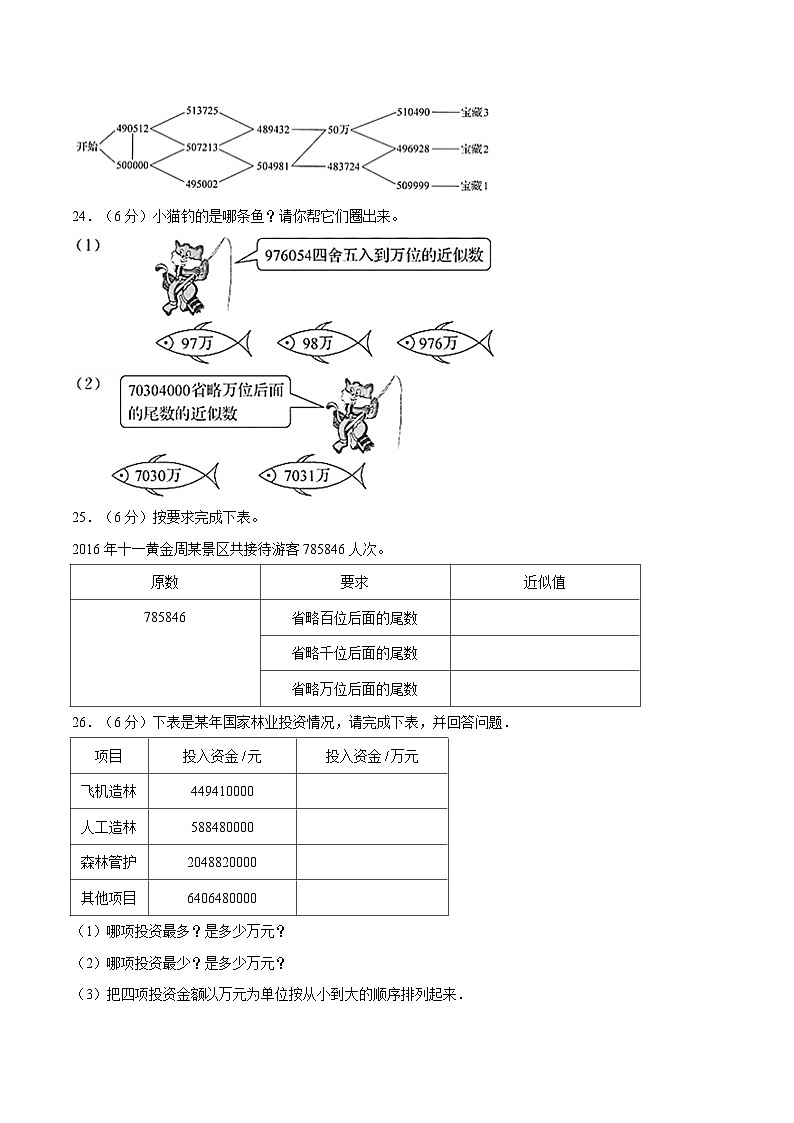 【暑假基础复习】小学数学苏教版四年级下册单元专项基础复习 2.认识多位数 四升五专用(含答案)第3页