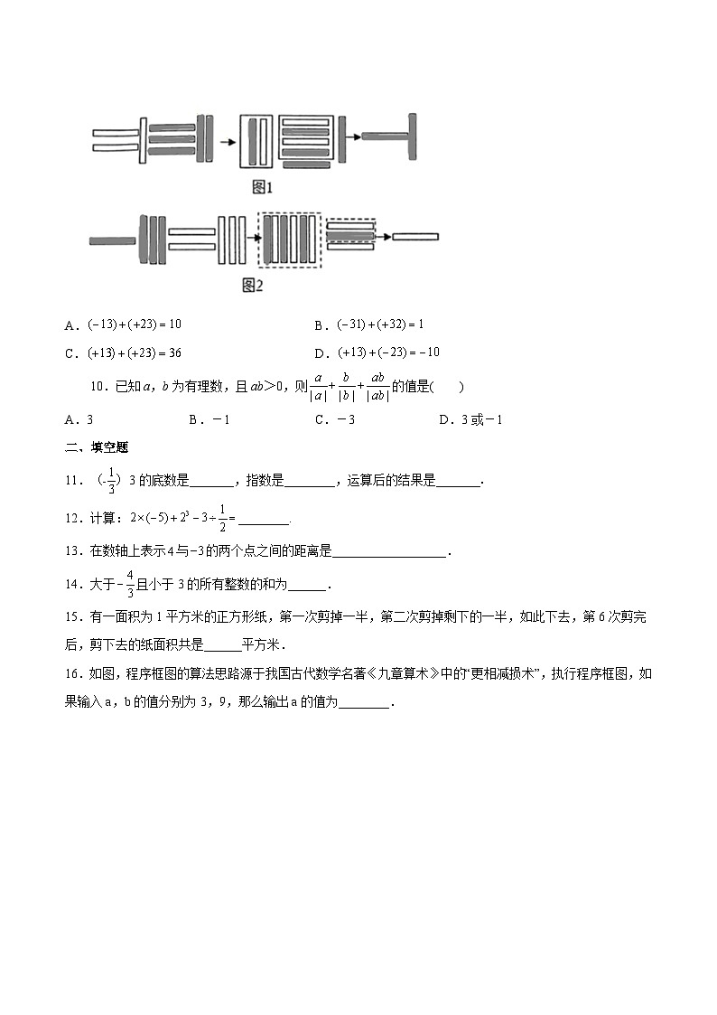 【暑假小初衔接】浙教版数学六年级(六升七)暑假预习-第09讲《有理数的运算》单元综合检测(基础过关)(原卷版)第2页