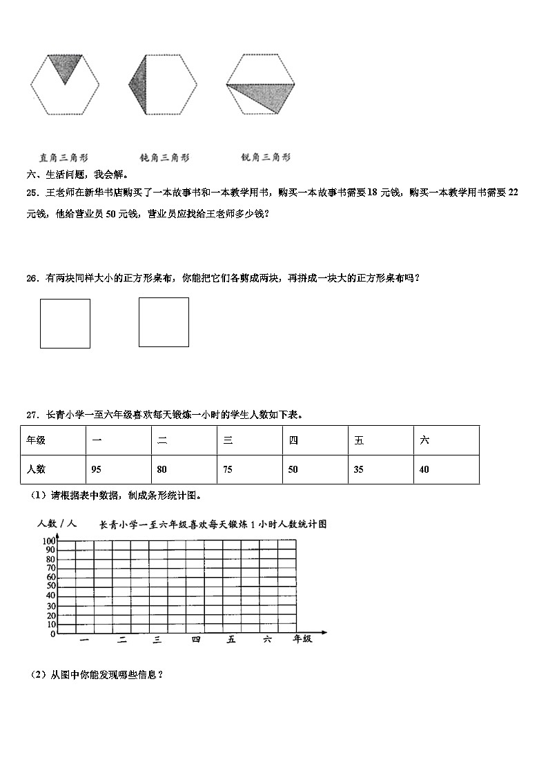 长沙市望城县2022-2023学年数学四下期末复习检测模拟试题含解析第3页