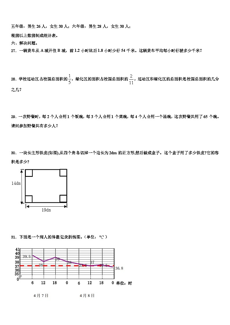 2022-2023学年江苏省南京市浦口区数学五年级第二学期期末调研模拟试题含解析第3页