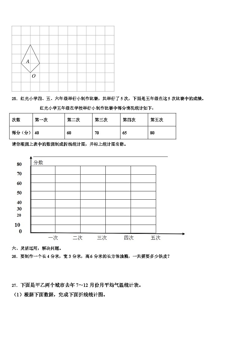 2022-2023学年武汉市武昌区数学五年级第二学期期末复习检测模拟试题含解析第3页