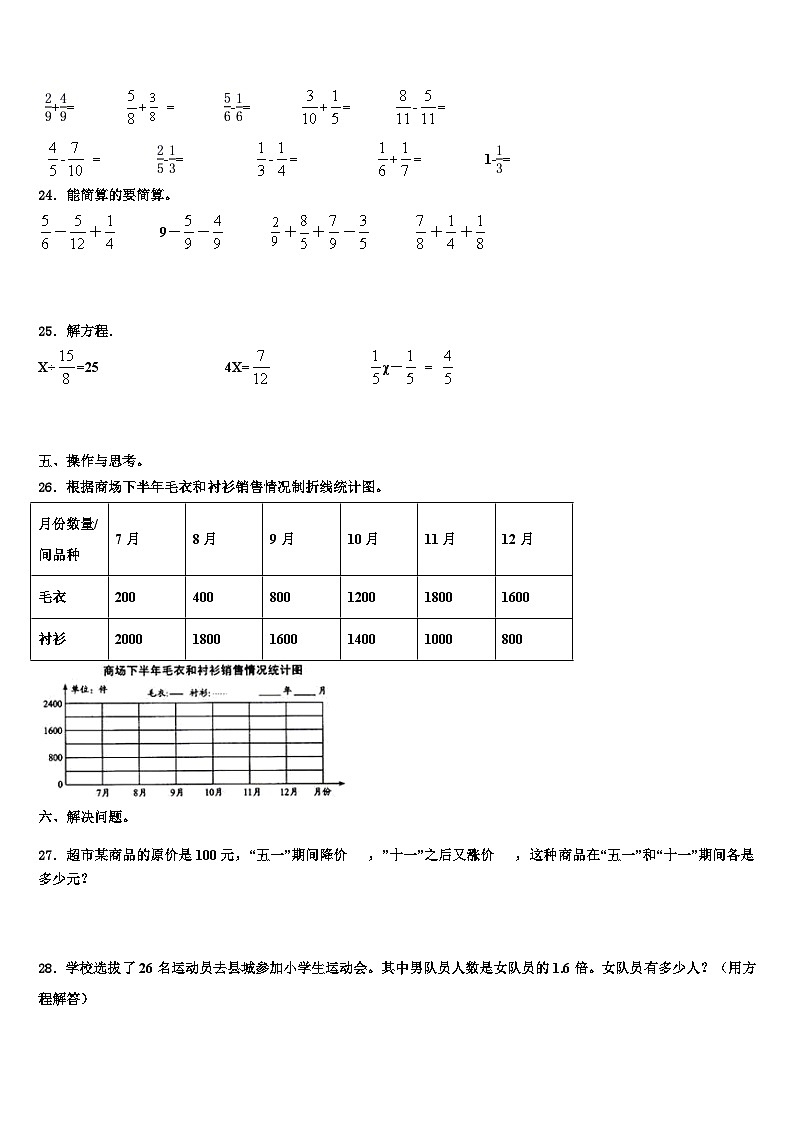 2022-2023学年河南省周口市项城市数学五下期末经典试题含解析第3页