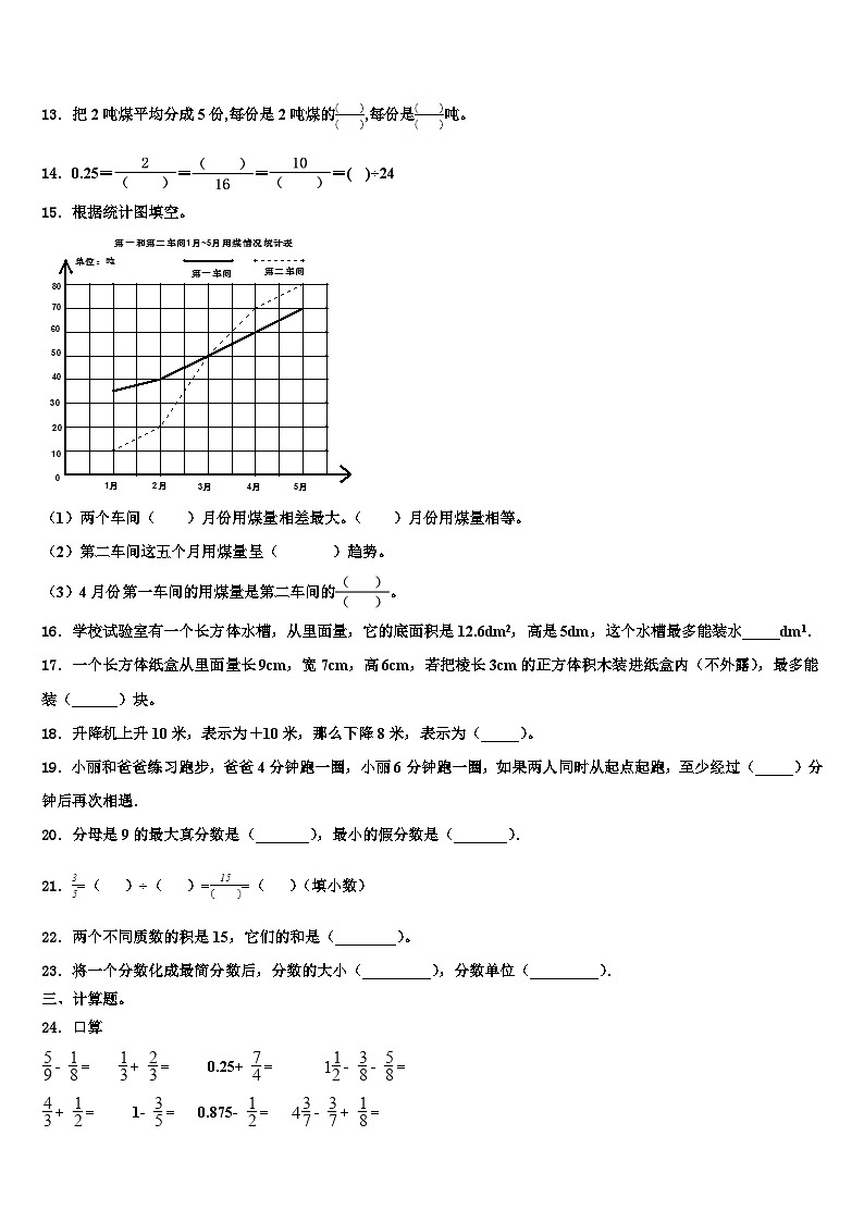 2023届承德市双桥区五年级数学第二学期期末考试模拟试题含解析02