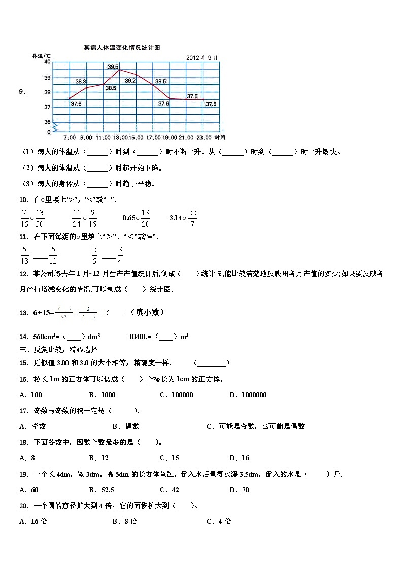 2023届河南省新乡市辉县数学五下期末质量跟踪监视试题含解析第2页