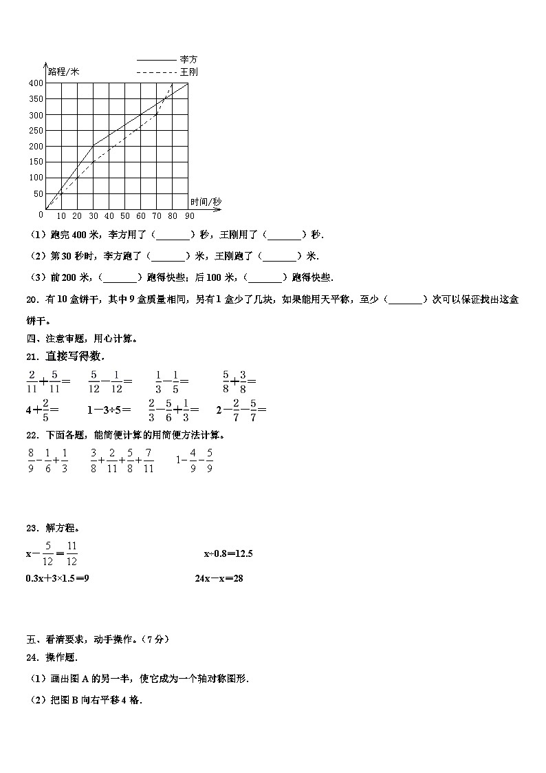 2023届阜新市海州区数学五年级第二学期期末联考模拟试题含解析第3页