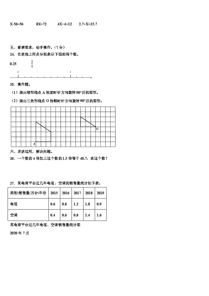 2023届霍林郭勒市数学五下期末教学质量检测模拟试题含解析第3页