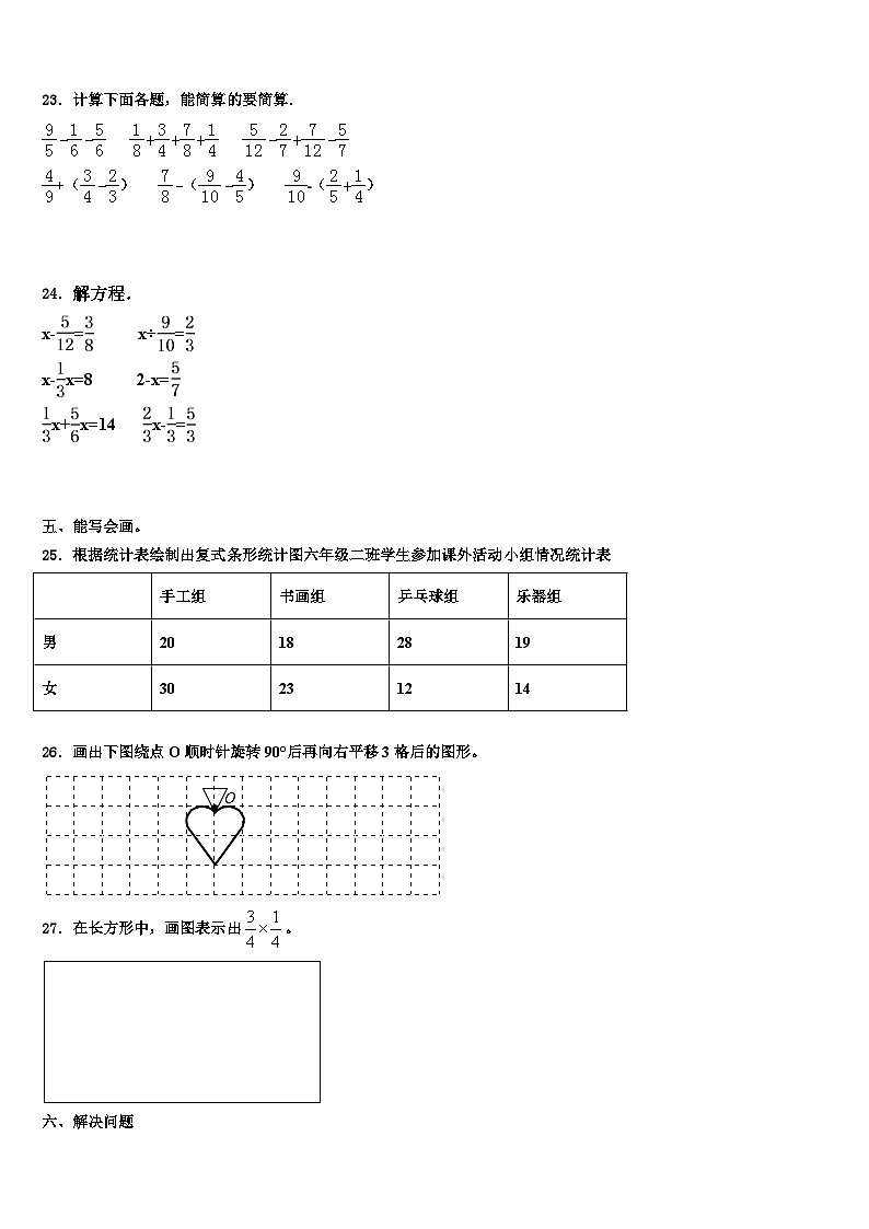 2023届韶关市新丰县数学五年级第二学期期末达标测试试题含解析03