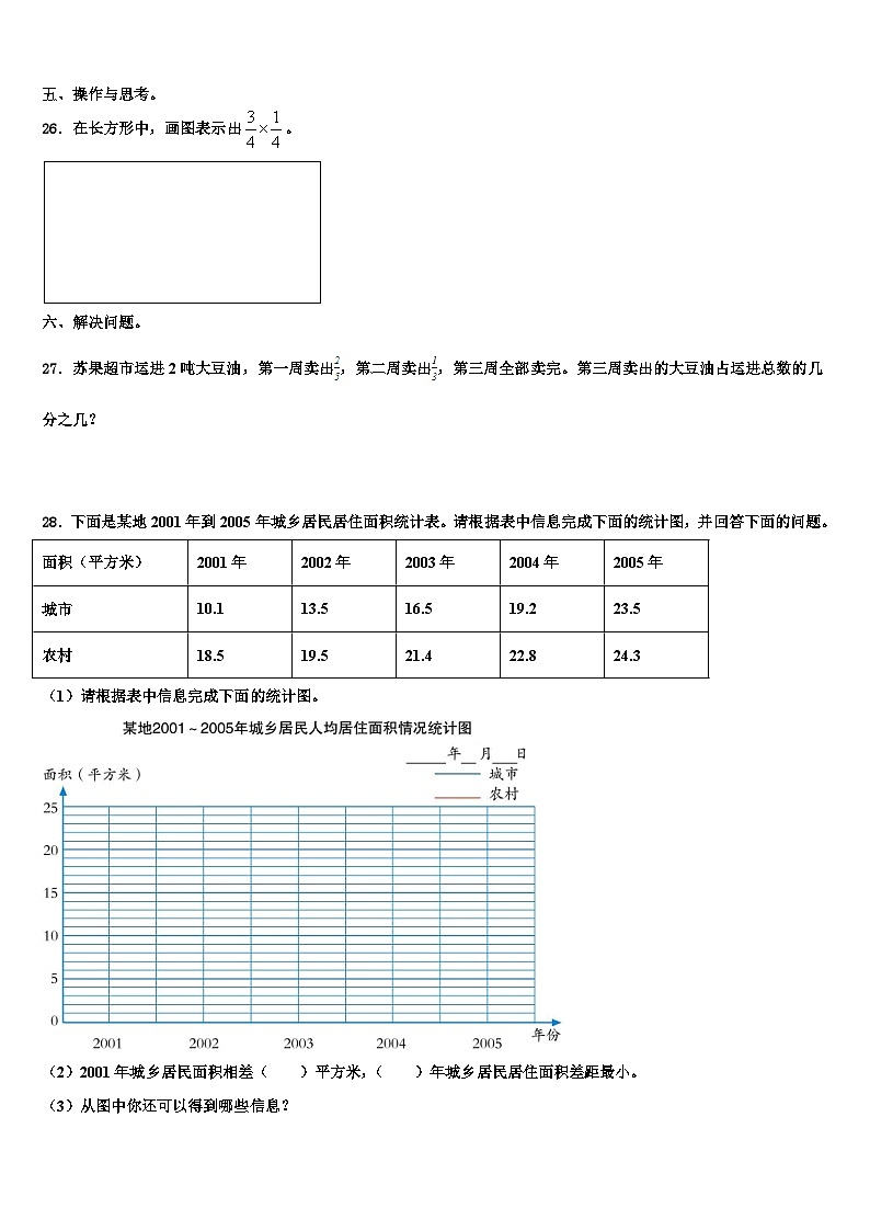 2023年四川省广元市苍溪县片区数学五下期末检测试题含解析03