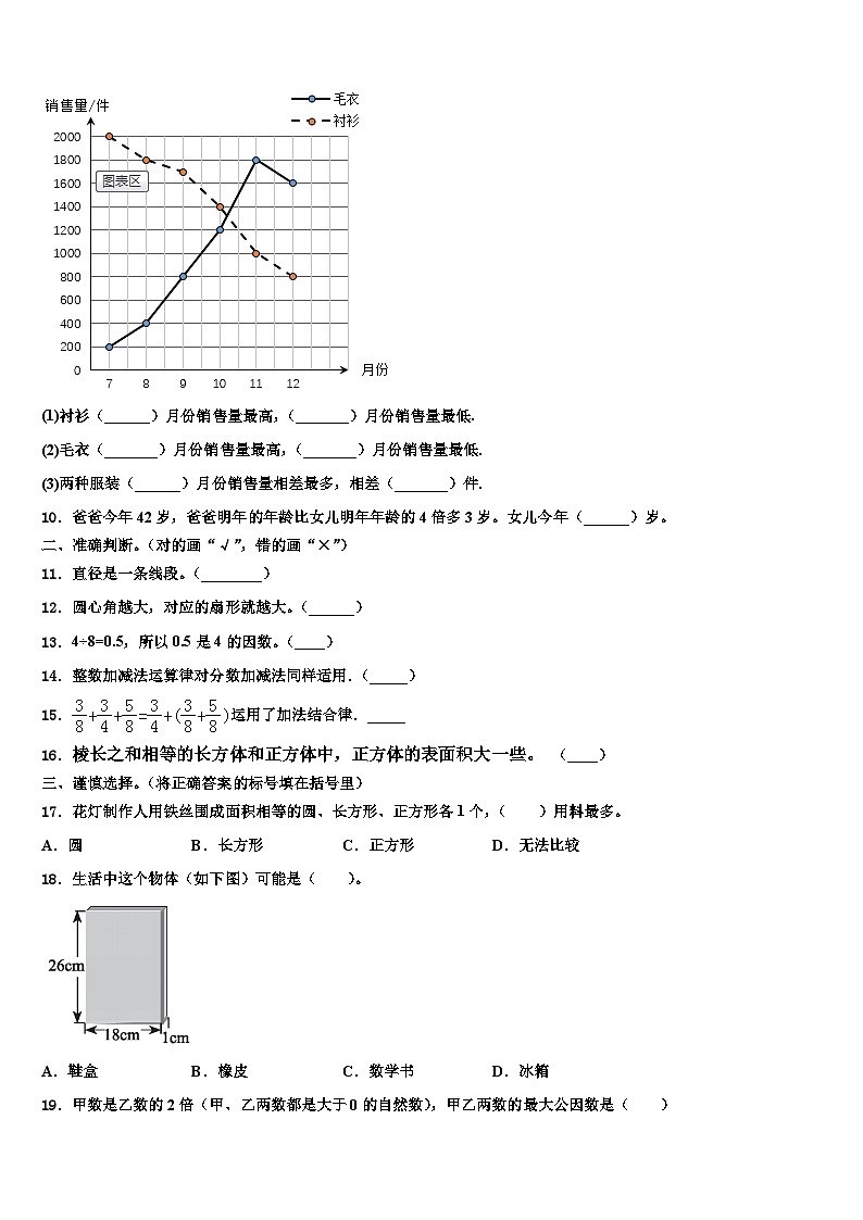2023年广西桂林市阳朔县数学五年级第二学期期末检测试题含解析第2页