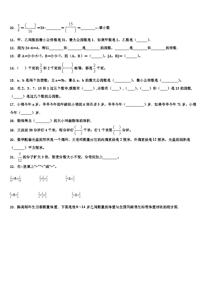 2023年林周县五年级数学第二学期期末经典试题含解析第2页