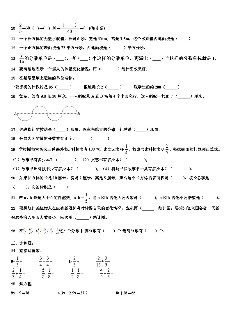 2023年河北省张家口市赤城县数学五下期末复习检测模拟试题含解析第2页