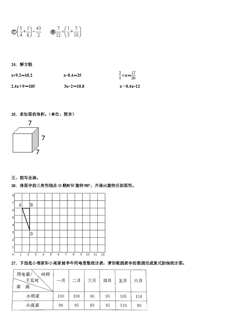 临沧地区耿马傣族佤族自治县2022-2023学年五年级数学第二学期期末调研试题含解析第3页