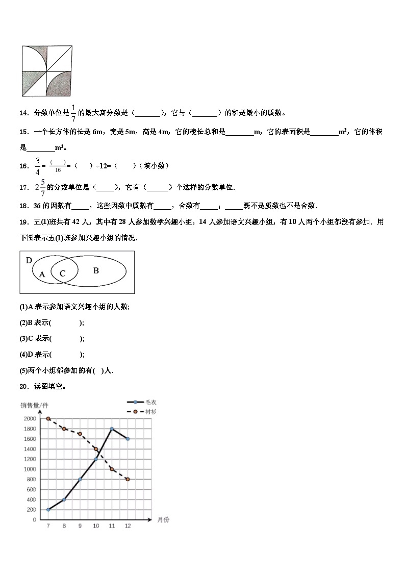 乐都县2023年数学五年级第二学期期末预测试题含解析02