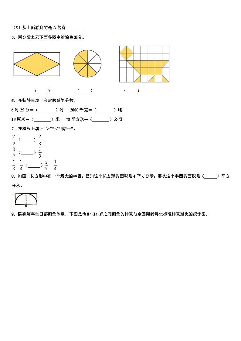 六安市舒城县2022-2023学年数学五年级第二学期期末统考试题含解析第2页