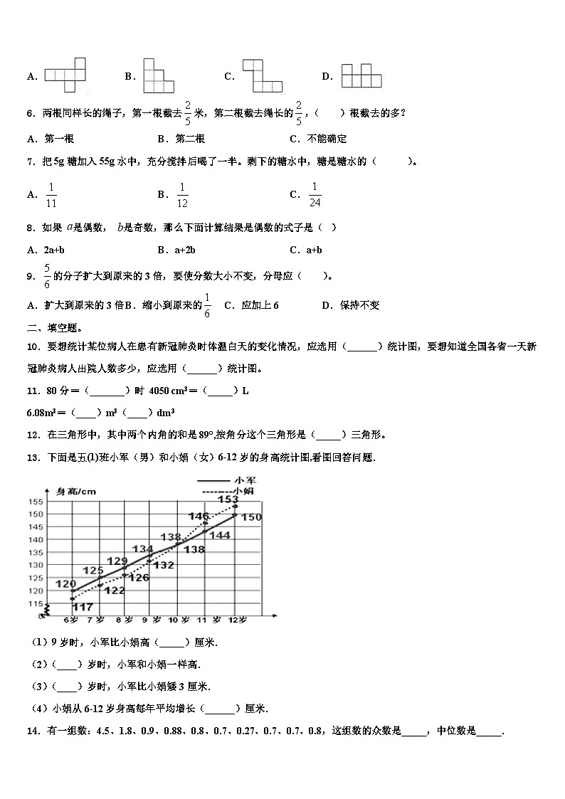 兴海县2022-2023学年数学五年级第二学期期末检测模拟试题含解析02