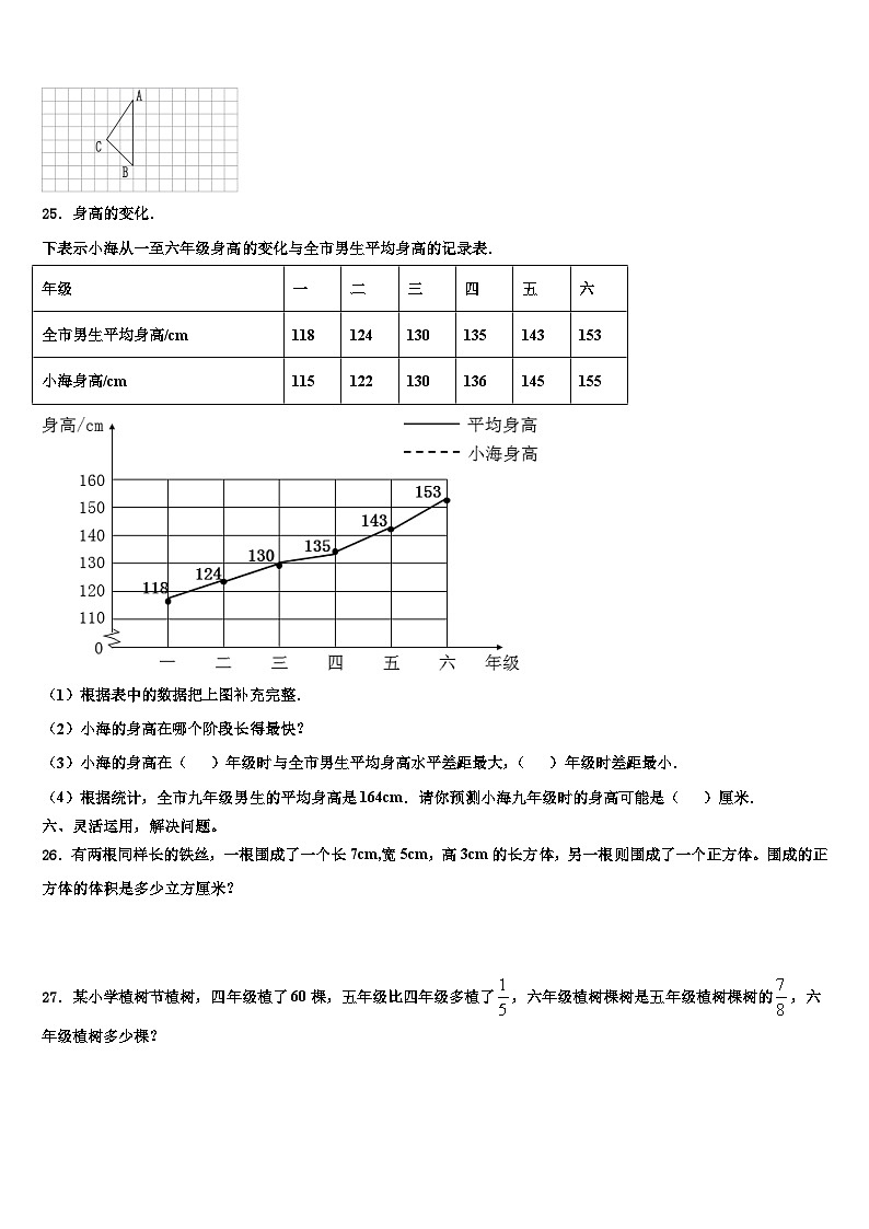 河北省秦皇岛昌黎县靖安镇学区2023年数学五下期末综合测试试题含解析第3页