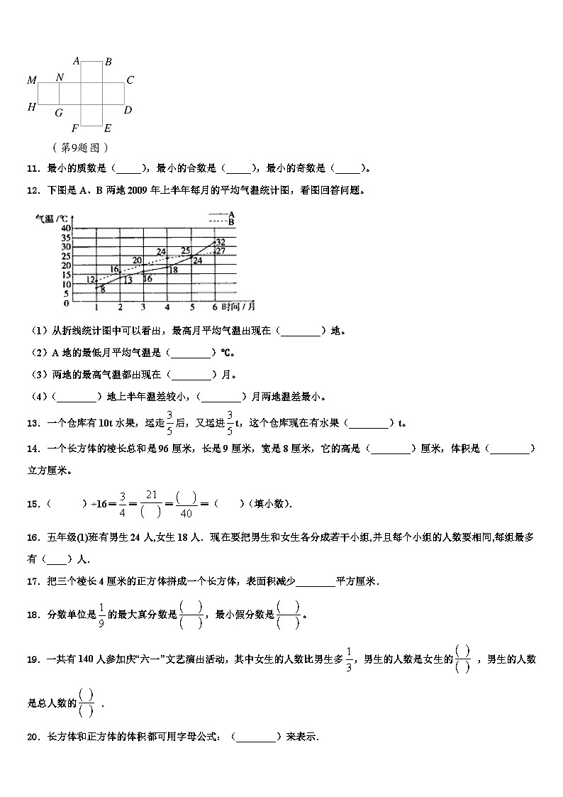 河南省焦作市温县2022-2023学年数学五年级第二学期期末统考模拟试题含解析第2页