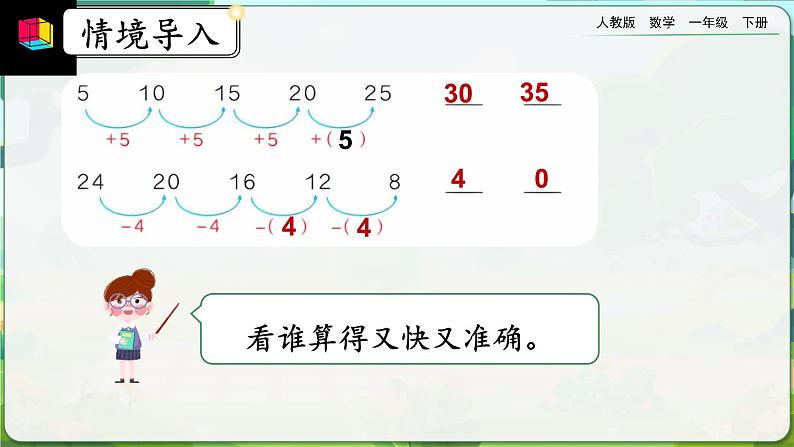 【2023教材插图】人教版数学一年级下册 7.3《稍复杂的图形和数字的变化规律》课件(送教案+练习)02